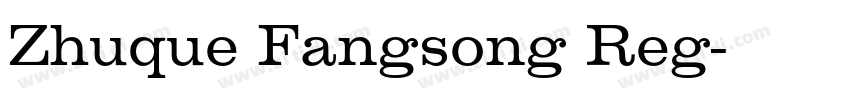 Zhuque Fangsong Reg字体转换